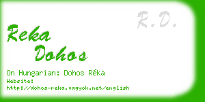 reka dohos business card